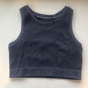 Offline Aerie Navy Blue Athletic Cropped Tank